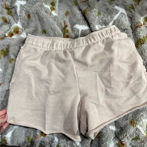 Aerie Light Tan Knit Shorts